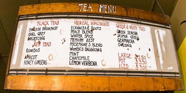 tea menu
